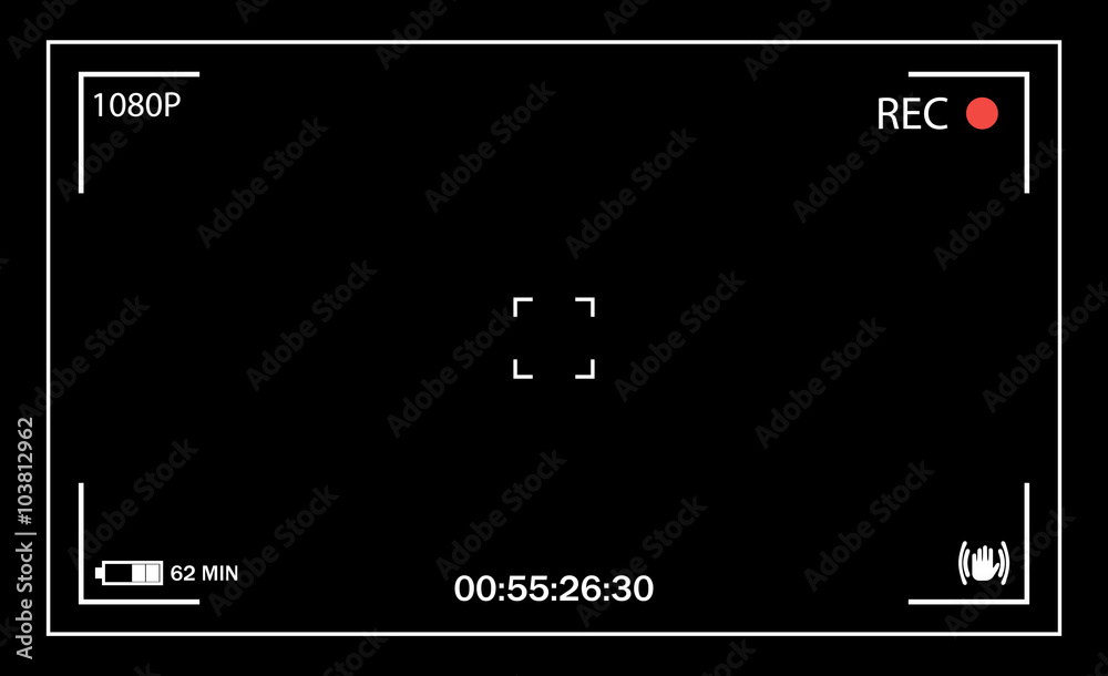 Naklejka premium Camera viewfinder. user interface