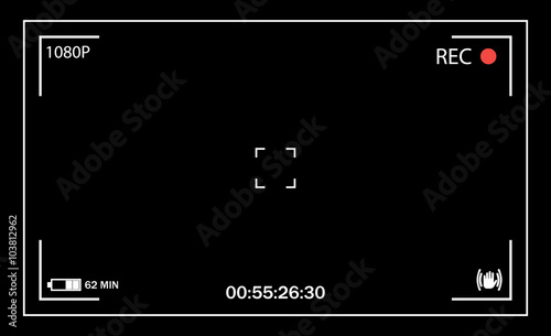 Camera viewfinder. user interface