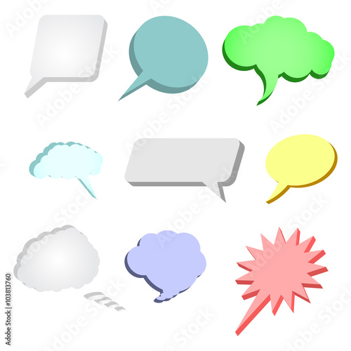 Speech bubbles set