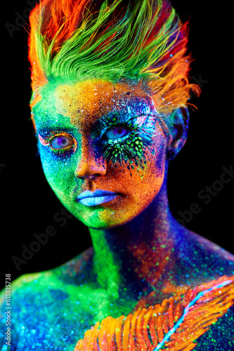 close up uv portrait