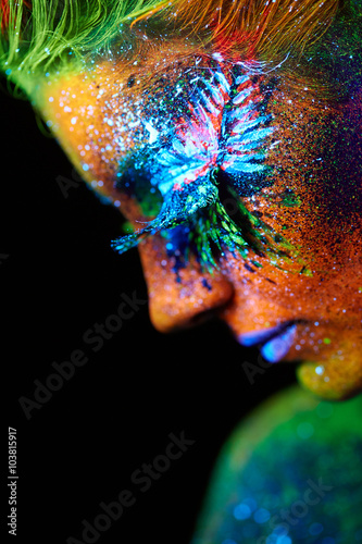 close up uv portrait
