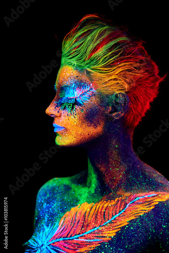 close up uv portrait
