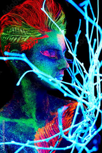 close up uv portrait