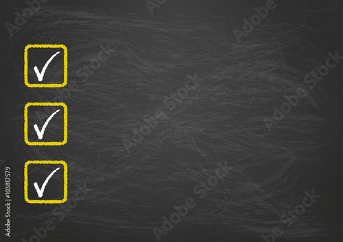 Blackboard Checklist 3 Ticks