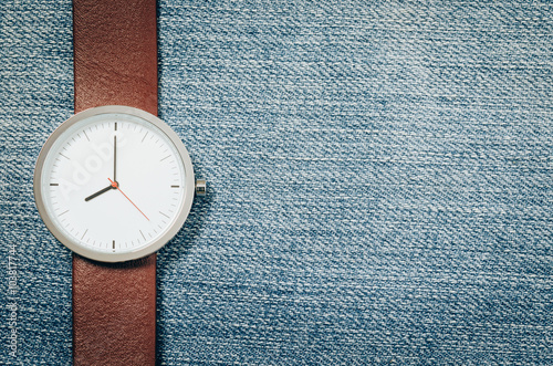 Wallpaper Mural watch on blue jeans Torontodigital.ca