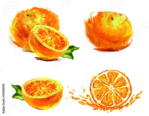 drawing slice of orange
