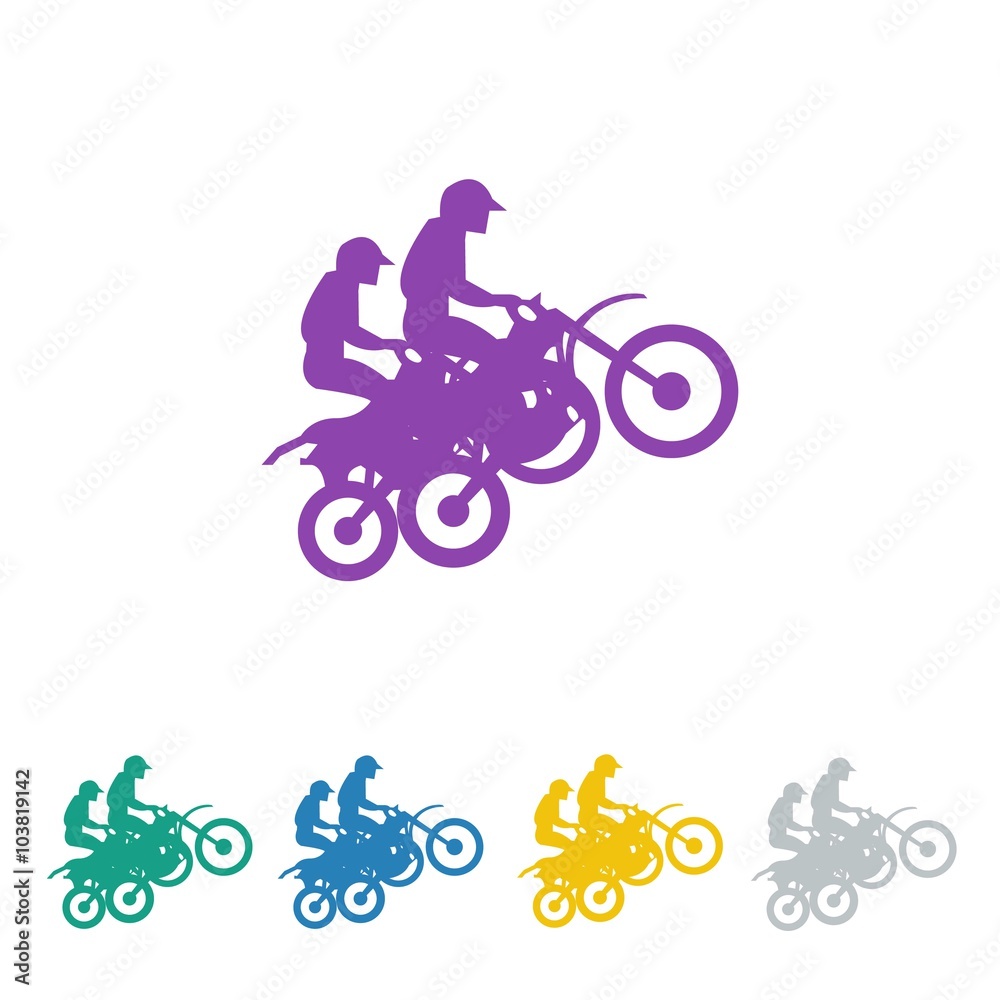 moto race logo icon Vector