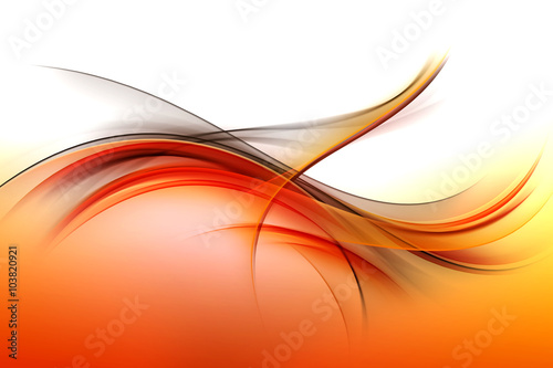 Abstract Orange Wave Design Background
