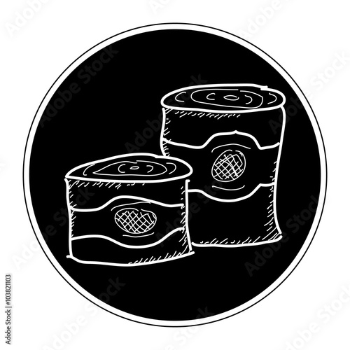 Simple doodle of some tin cans