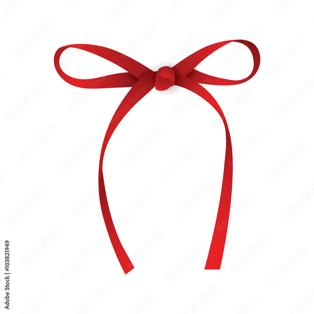 Realistic red gift ribbon Realistic red gift ribbon