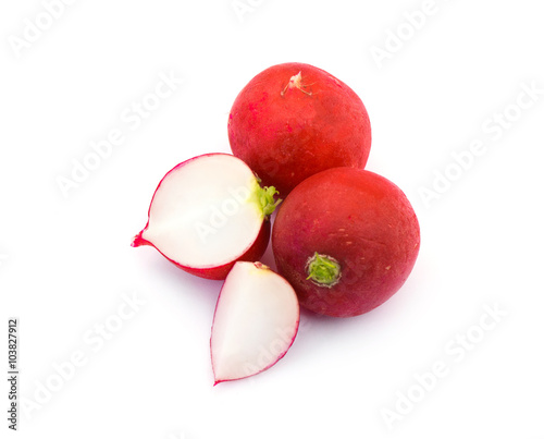  radish isolated on white background cutout