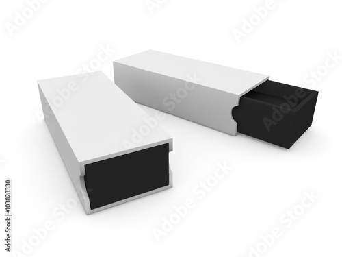 blank boxes isolated on white background