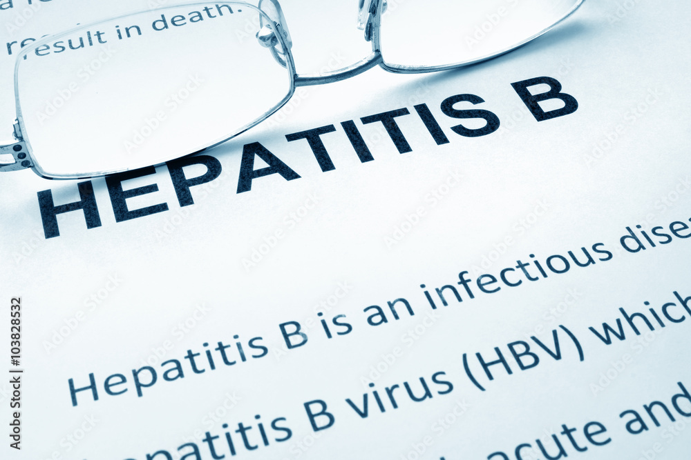 Paper with words hepatitis b and glasses. Paper with words hepatitis b and glasses.