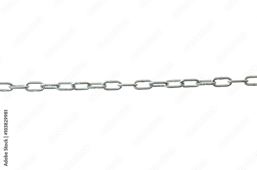 metal chain on white background metal chain on white background