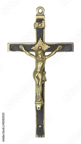 Crucifix isolated on white