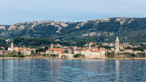 Rab island, view from the sea, Croatia