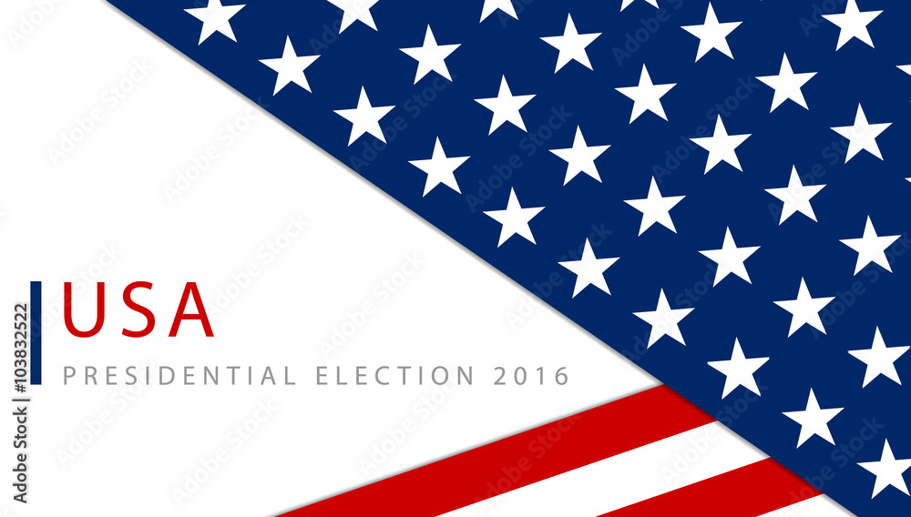 Presidential election in the USA 2016 poster template