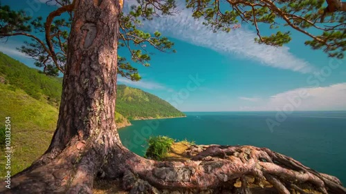 Wallpaper Mural sunny day lake baikal in the south of the russia region of siberia 4k time lapse 
 Torontodigital.ca