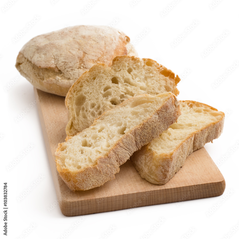 Fette di pane bianco italiano