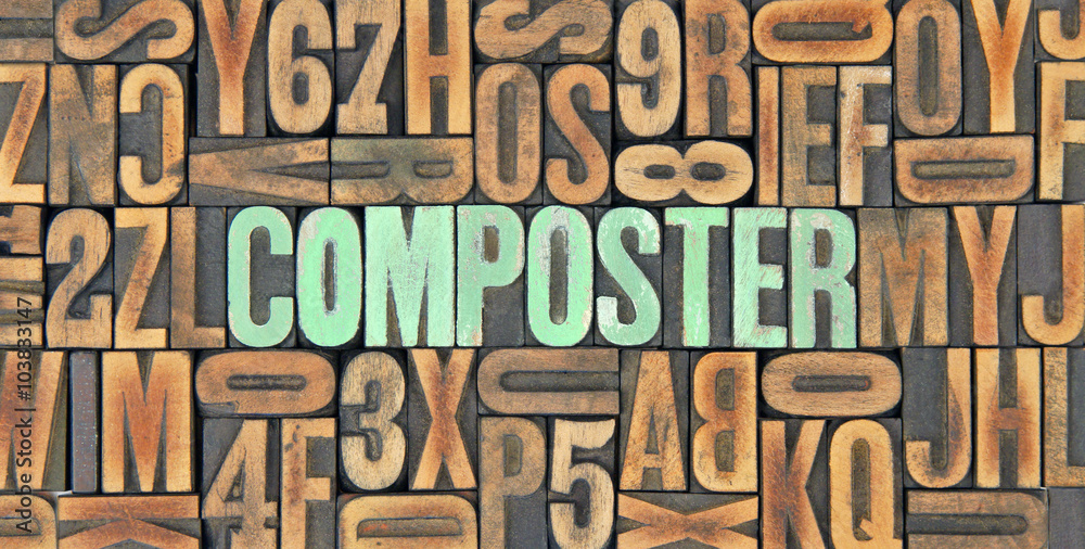 Composter / caracteres d'imprimerie en bois Composter / caracteres d'imprimerie en bois