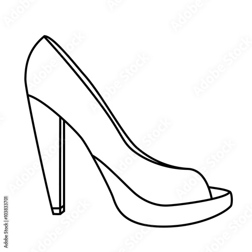 Silhouette von einem High Heels