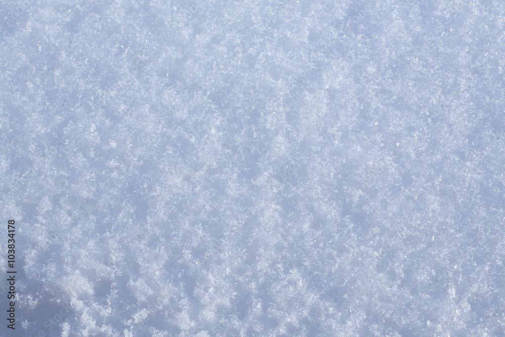 Macrophoto blanket of snow in sunday winter
