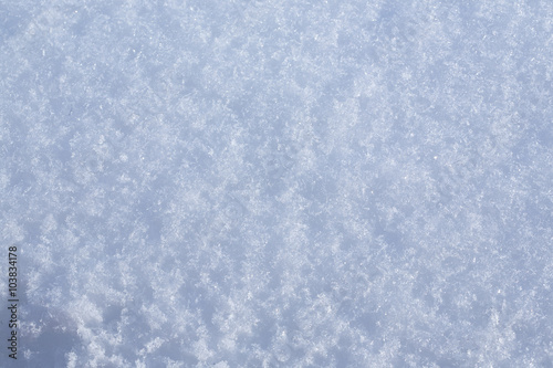 Macrophoto blanket of snow in sunday winter 