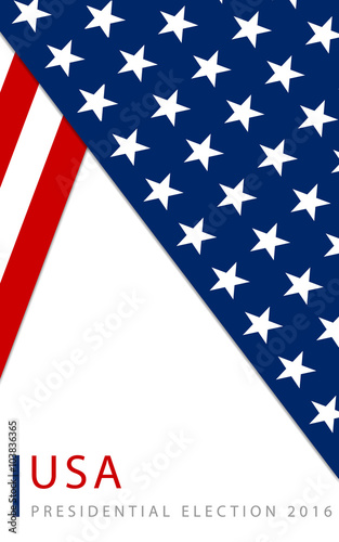 Presidential election in the USA 2016 poster template