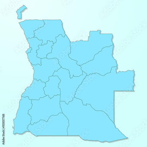 Angola blue map on degraded background vector