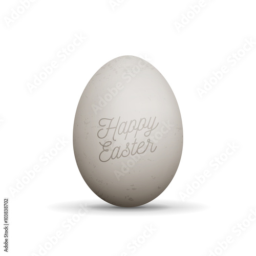 Happy Easter realistic Egg with Shadows