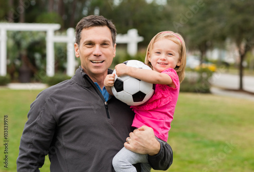 Father Daughter Soccerball