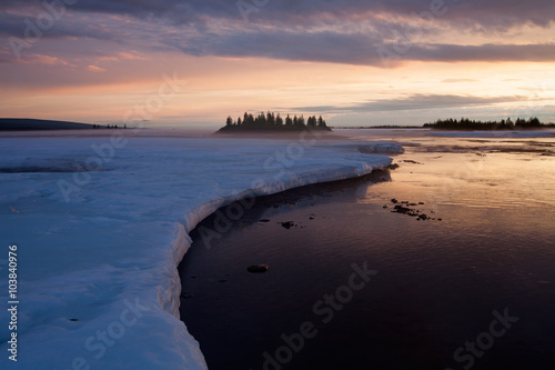 Wallpaper Mural Fragments of the last ice on the river. Moma River. Big Moma frost. Yakutia. Russia. Torontodigital.ca