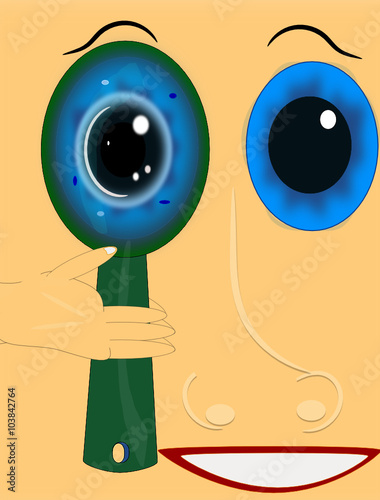 Lupa en el ojo
