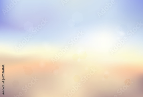 Blur background in colors of sundown on a beach.