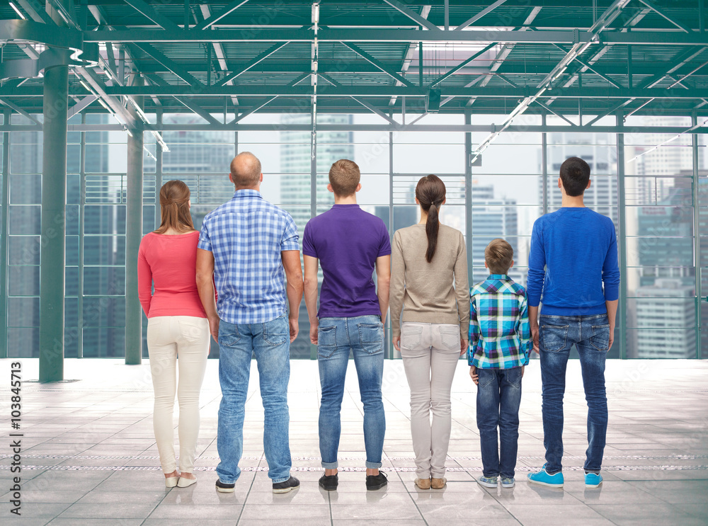 Obraz premium group of people from back