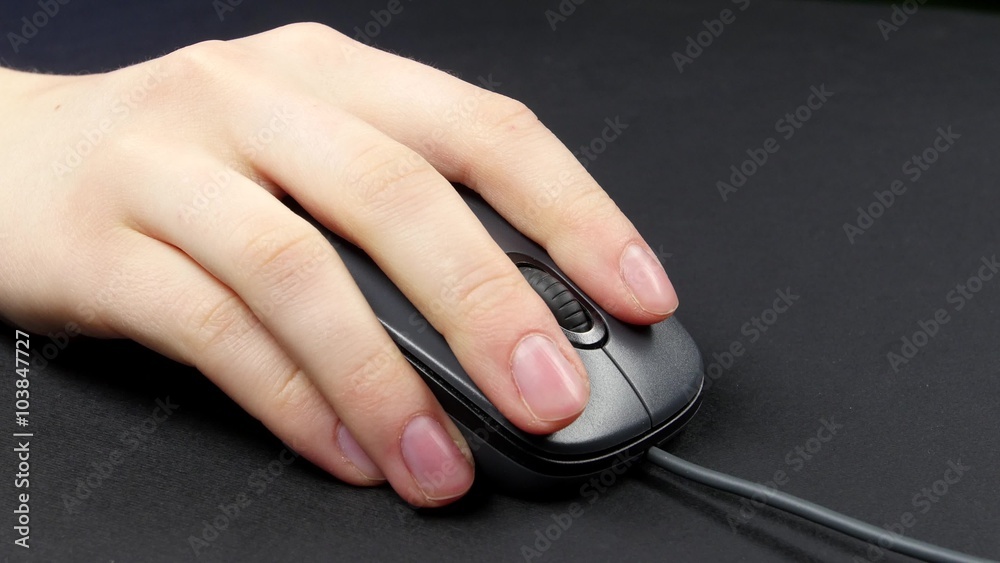Person hand on mouse, black, 2 pack Person hand on mouse, black, 2 pack
