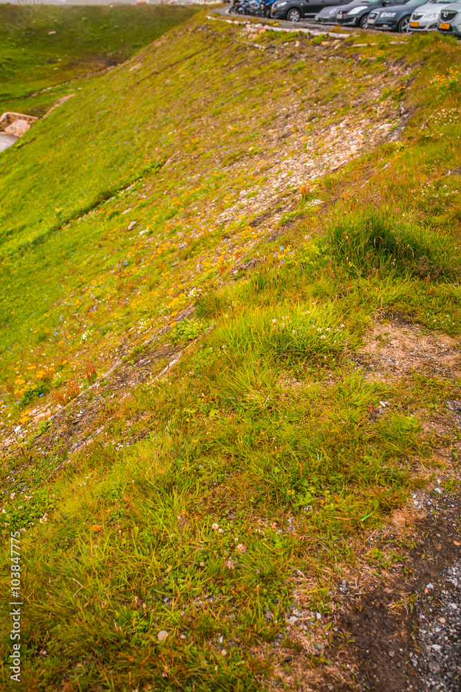 View from a bird's eye of Grossglockner High Alpine Road. Austria, Alps, Europe View from a bird's eye of Grossglockner High Alpine Road. Austria, Alps, Europe