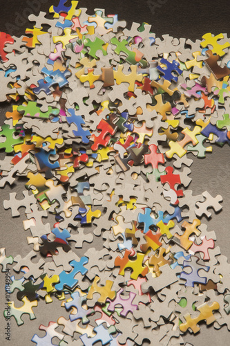 Various Colored Puzzle Pieces