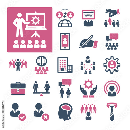 A selection of icons related to HR, Recruitment and Management