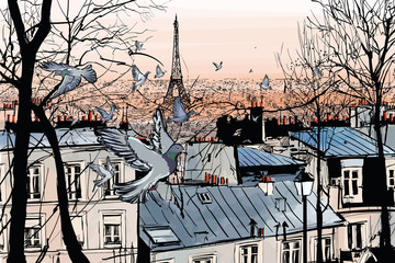 Glasbilder Sammlungen Montmartre in Paris  © Isaxar