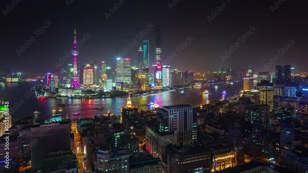 custom made wallpaper toronto digitalshanghai night light cityscape river bay roof top panorama 4k time lapse china
