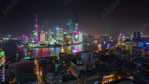 Wallpaper Mural shanghai night light cityscape river bay roof top panorama 4k time lapse china
 Torontodigital.ca