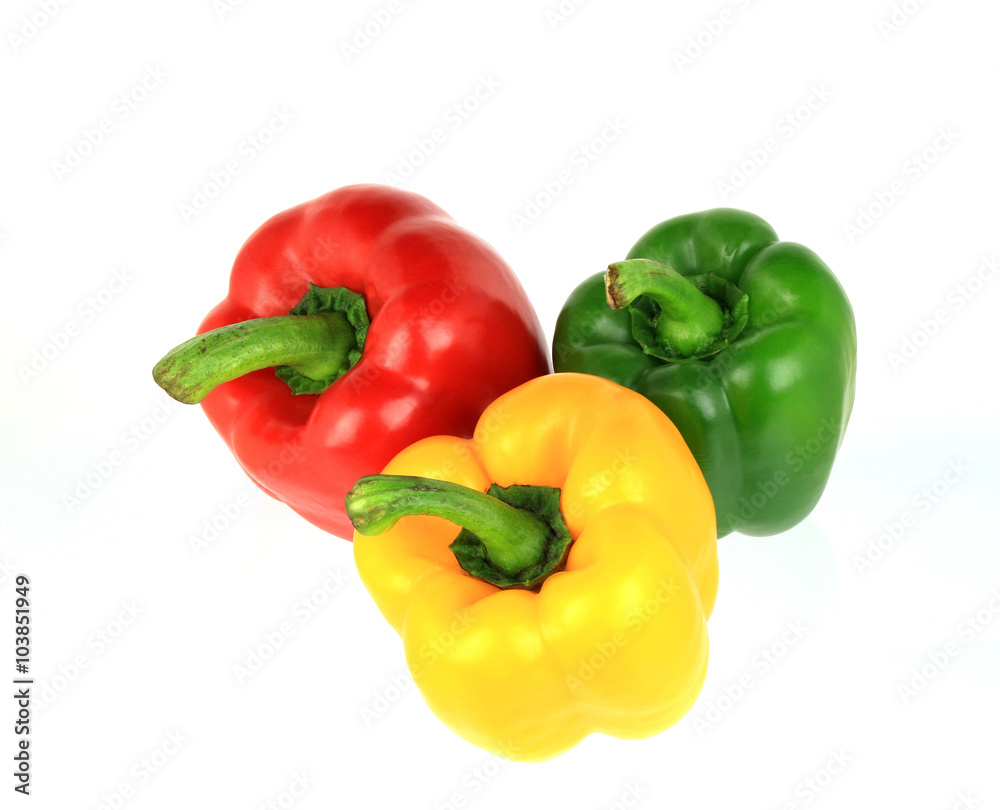 bell peppers isolated on white background bell peppers isolated on white background