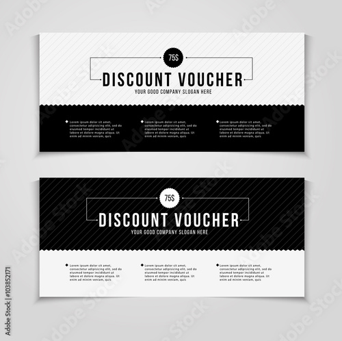 Gift or discount voucher template with modern design, special  o