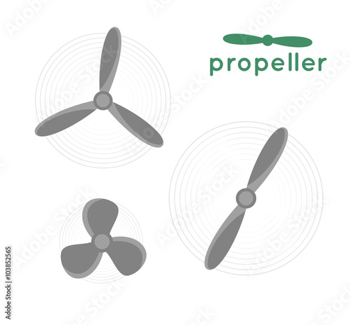 Propeller vector illustration. Propeller aircraft vector illustr