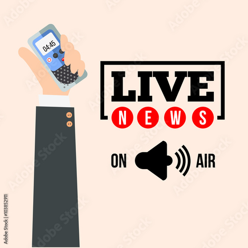 Live news concept