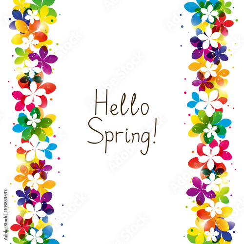Spring floral border with place for Your text 