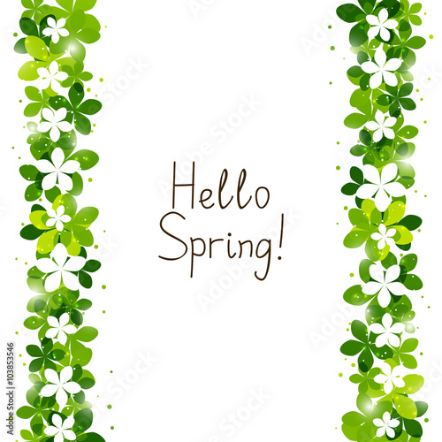 Spring floral border with place for Your text 