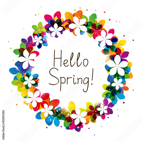 Spring floral frame with place for Your text