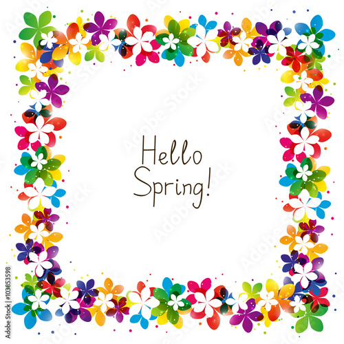 Spring floral frame with place for Your text